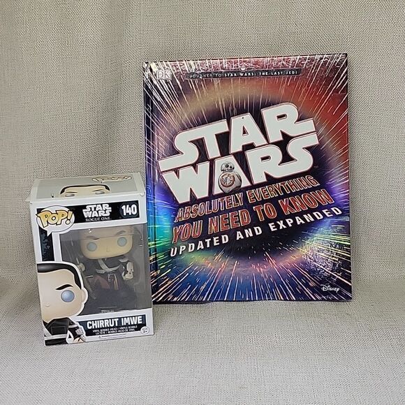 Star Wars Rogue One Chirrut Imwe bobble head. Hardcover book. - Picture 1 of 9